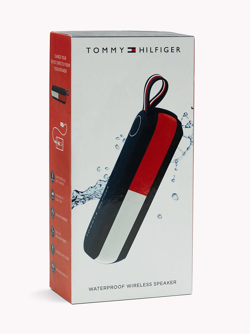 Férfi Tommy Hilfiger Vízálló Wireless Speaker Technology Piros Fehér Kék | HU 1584BEX